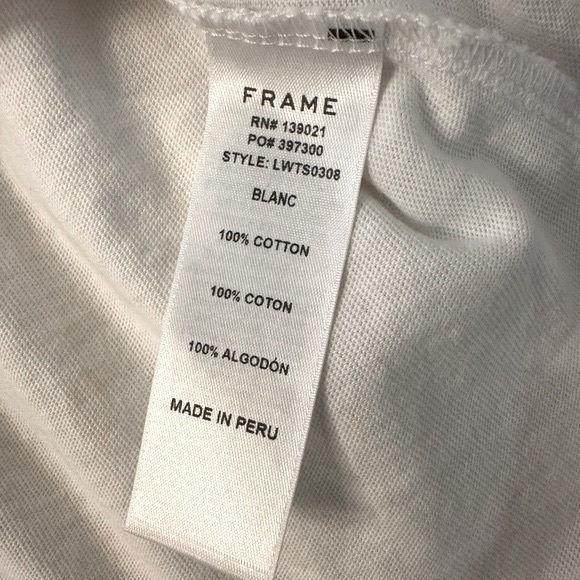 Frame denim long sleeve t shirt ruffle sleeves - Picture 4 of 5